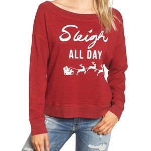 🎅 SUNDRY off the shoulder holiday graphic 🎄